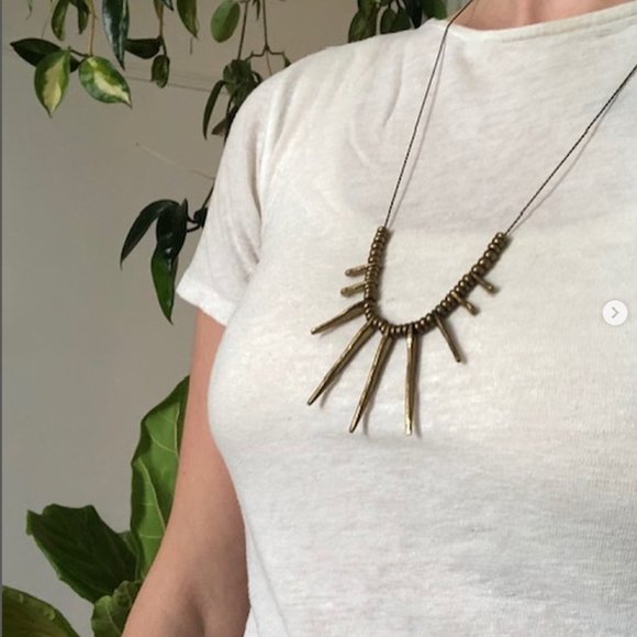 Brass Sunburst Necklace - Picture 1 of 2